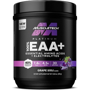 image:imageMuscleTech  Platinum Essential Amino Acids Supplement with Electrolytes  PreWorkout Powder for Energy Muscle Growth amp Strength Builder for Men amp Women  387 grams  30 ServingsGrape
