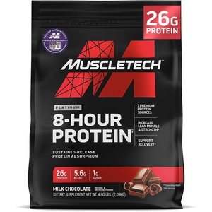 image:imageMuscleTech Platinum 8Hour Protein Powder  7 Premium Protein Sources with Whey amp Casein Protein for Increased Lean Muscle Strength amp Improved Recovery  Milk Chocolate 50 ServingsMilk Chocolate