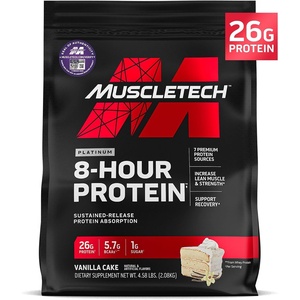 image:imageMuscleTech Platinum 8Hour Protein Powder  7 Premium Protein Sources with Whey amp Casein Protein for Increased Lean Muscle Strength amp Improved Recovery  Milk Chocolate 50 ServingsVanilla