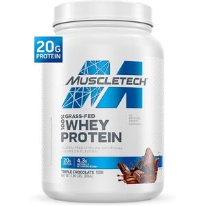 image:imageMuscletech GrassFed Whey Protein Powder Triple Chocolate 18LB  Whey Protein Smoothie amp Milk Shake Mix Supports Muscle Gain amp Recovery  20g of Whey Protein for Women amp Men  NonGMO GlutenFreeTriple Chocolate