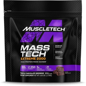 image:imageMuscletech HighProtein Mass Gainer Triple Chocolate Brownie 6LB  Mass Tech Extreme 2000 Mass Gainer Protein Powder Supplement  Weight Gainer for Increase Muscle Enhanced Recovery amp StrengthTriple Chocolate Brownie