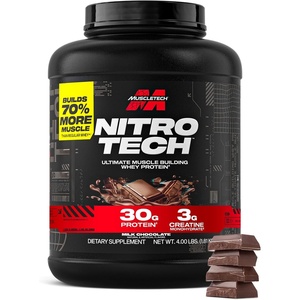 image:imageMuscletech Whey Protein Powder Vanilla Cream 4 Pound  NitroTech Ultimate Muscle Building Formula with Whey Protein Isolate  30g of Protein 3g of Creatine amp 68g of BCAA  Packaging May VaryMilk Chocolate