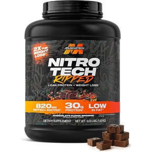 image:imageMuscletech Whey Protein Powder Vanilla Cream 4LB  NitroTech Ripped Whey Protein Isolate amp Peptides Smoothie Mix for Lean Muscle amp Fast Recovery  30g of Whey Protein for Women amp MenChocolate Fudge Brownie